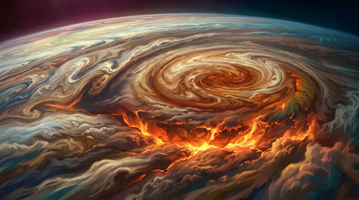 A storm with a hot heart